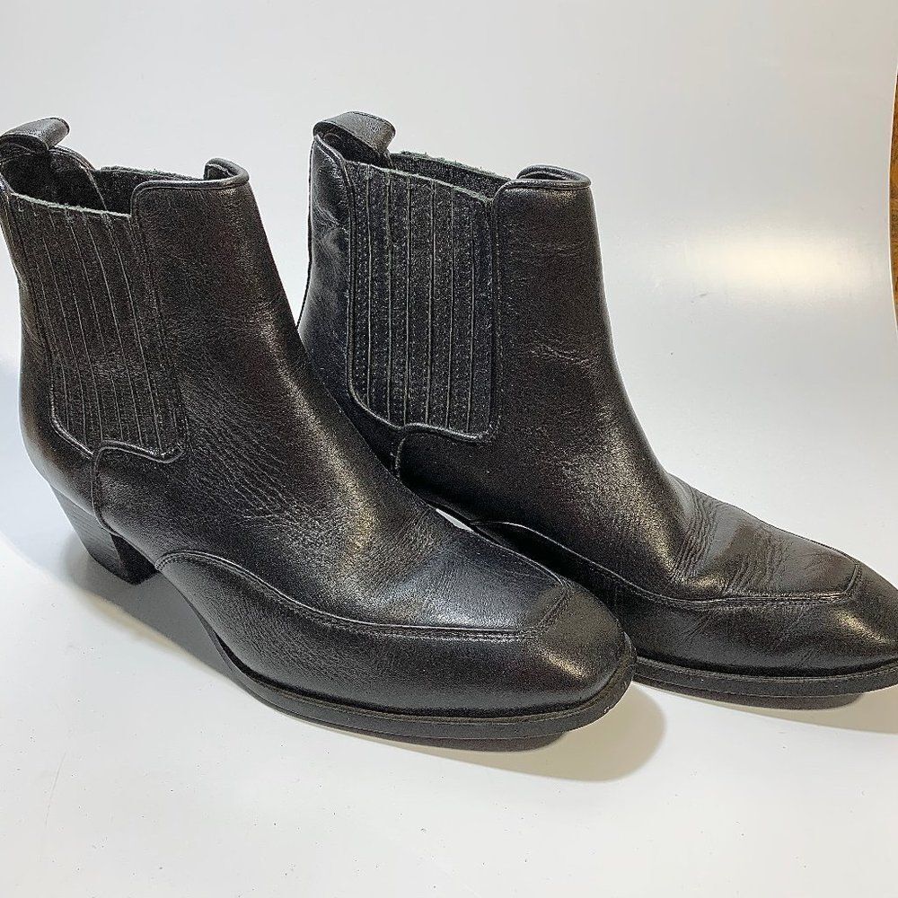 Dingo Black Leather‎ Ankle Boots